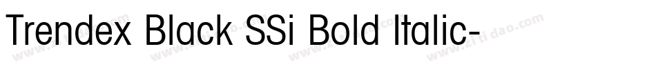 Trendex Black SSi Bold Italic字体转换